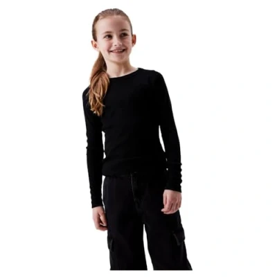 Abbildung von NAME IT Mädchen Nkfnakal Short Top Noos Langarmshirt, Schwarz, 116 EU