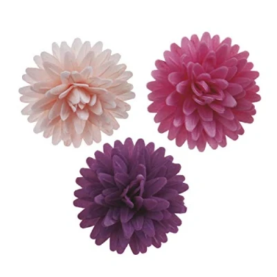 Abbildung von Dekora Bommel Tortendeko Essbar 12 Essbare Blumen für Torten aus Oblate 4,5 cm, 126149, Mehrfarbig
