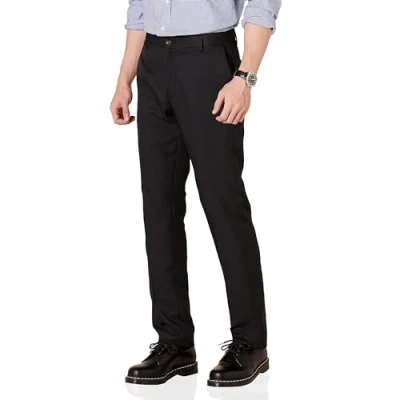 Abbildung von Amazon Essentials Herren Flatfront Anzughose in schmaler Passform, Schwarz, 32W / 32L