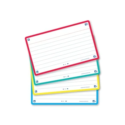 Abbildung von Oxford FLASH 2.0 Karteikarten A7, Lernkarten, 75x125mm, liniert, farbig sortiert, 80 Blatt