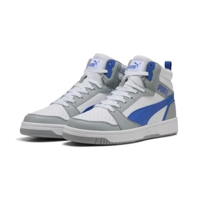 Abbildung von Puma Rebound V6 Unisex Sneaker high, Größe: 37, Cool mid gray/vivid blue/white Hochwertiges lederimitat