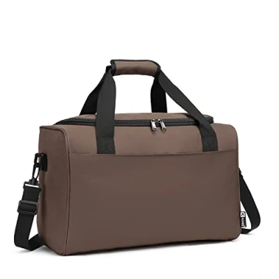 Abbildung von KONO Handgepäck 40x20x25 Ryanair Tasche für Flugzeug Reisetasche Gepäck Weekender Große Maximal Herren und Damen mit Schultergurt (Braun)