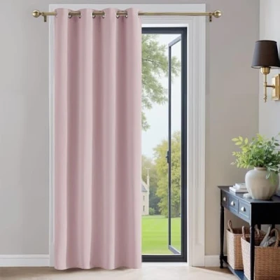 Abbildung von PONY DANCE Kinderzimmer Gardinen Mädchen 1 Stück H 210 x B 132 cm Türvorhang Thermo Hitzeschutz Verdunkelungsvorhang Hellpink Blickdichte Vorhänge mit Ösen Wohnzimmer