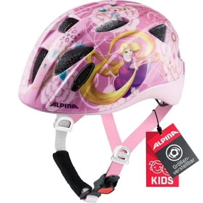 Abbildung von ALPINA XIMO Disney Leichter, Sicherer &amp; Bruchfester Fahrradhelm Mit Optionalen LED Licht Für Kinder, Rapunzel gloss, 47 51 cm