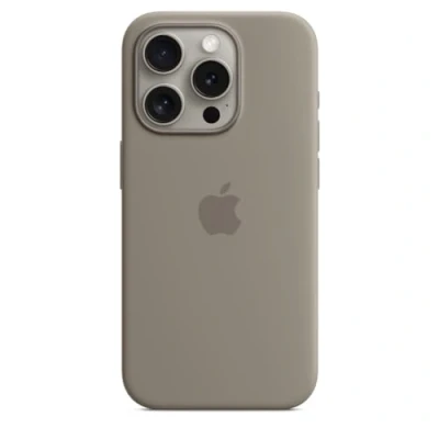 Abbildung von Apple MagSafe Silikon Back Cover Beige iPhone 15 Pro