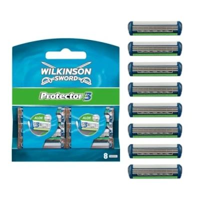 Abbildung von Wilkinson Sword Protector 3 Rasierklingen für Herren Rasierer, 8 Stück (1er Pack)