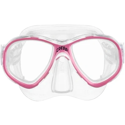 Abbildung von Cressi Unisex Youth Perla Jr Mask Premium Tauchmaske, Transparent/Blau, Einheitsgröße