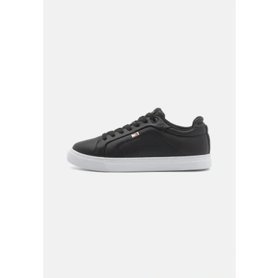 Abbildung von Tommy Hilfiger Womens ICON Court FLAG Sneaker low, Damen, Größe: 40, Black Schuhe