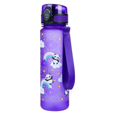 Abbildung von Baagl Kinder Trinkflasche Auslaufsicher Wasserflasche 500ml, Schule und Sport Flasche für Jungen Mädchen Tritan (Jungle Panda)