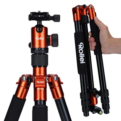 Abbildung von Rollei C5I Orange leichtes Foto Stativ Alu Reise Macro Monopod Arca Swiss