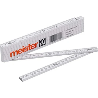 Abbildung von Meister Gliedermaßstab Holz 3 Meter Länge Metrische Skala Elastisch &amp; Stabil Markante Doppelskalierung Für Haus, Hobby Werkstatt / Zollstock Meterstab Messwerkzeug 6442000