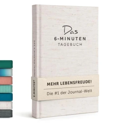Abbildung von 6 Minuten Tagebuch für Erwachsene (Das Original) Dankbarkeitstagebuch, Wissenschaftlich Fundiertes Journal Buch Achtsamkeitstagebuch Mehr Resilienz &amp; Selbstliebe