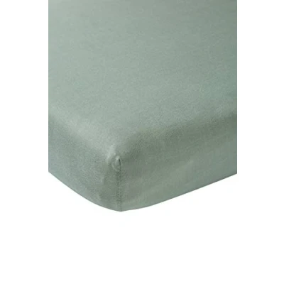 Abbildung von Meyco 564022 Jersey Spannbetttuch, Stone Green, 60x120cm (Kinderbett) 100% Baumwolle