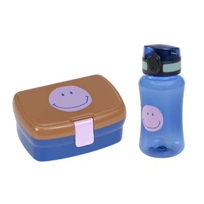 Abbildung von LÄSSIG Brotdose &amp; Trinkflasche Set Lunch mit Lunchbox und (460 ml)/Little Gang Smile caramel/blue