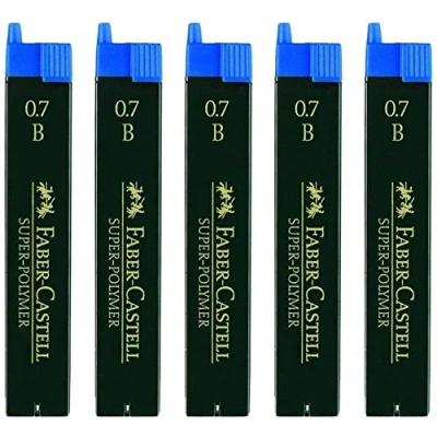 Abbildung von Faber Castell SUPER Polymer Feinminen (0.7 B, Menge 5)