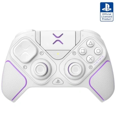 Abbildung von PDP Victrix Pro BFG drahtlos Gaming Controller for Playstation 5 / PS5, PS4, PC, Modular Gamepad, Remappable Buttons, Customizable Triggers/Paddles/D Pad, PC App White