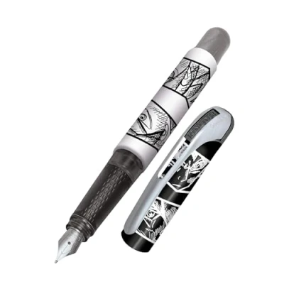 Abbildung von Online Füller College Manga, Tinten für Rechtshänder, ergonomisches Griffstück, Iridiumfeder medium, Standard Tintenpatronen, inkl. Kombipatrone blau, 1 Stück (1er Pack)