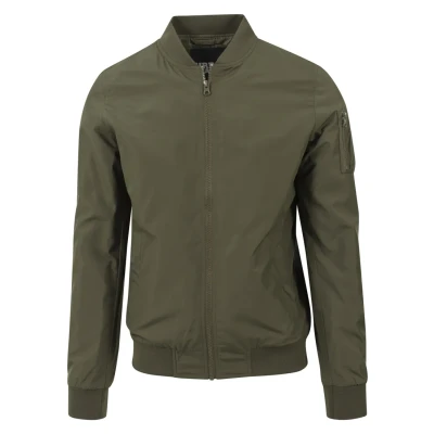 Abbildung von Urban Classics Light Bomber Jacket Bomberjacke, Herren, Größe: Small, Darkolive