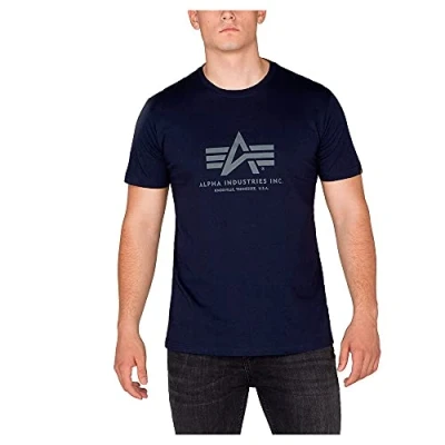 Abbildung von Alpha Industries Tshirt print, Herren, Größe: Small, Rep blue