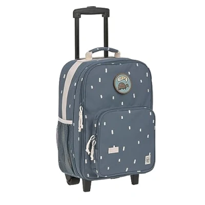 Abbildung von LÄSSIG Kinderkoffer Trolley Reisekoffer mit Teleskopstange und Rollen für Kinder Handgepäck/Trolley Happy Prints, Midnight Blue