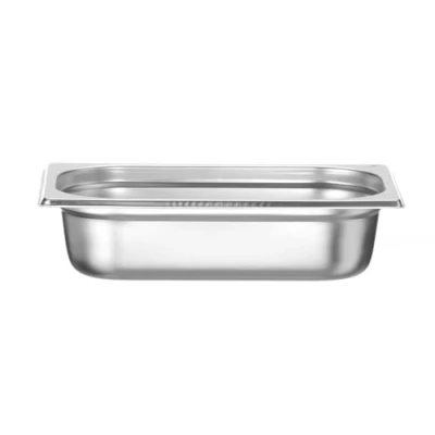 Abbildung von HENDI Gastronormbehälter, Temperaturbeständig von 40 bis 300C, Heissluftöfen Kühl und Tiefkühlschränken Chafing Dishes Bain Marie, 1,8L, GN 1/4, 265x162x(H)65mm, Edelstahl