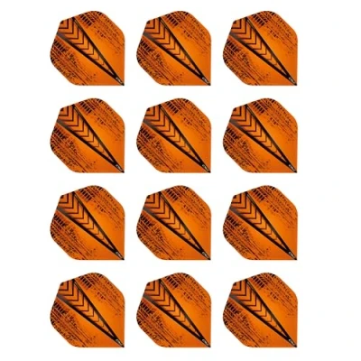 Abbildung von RED DRAGON Hardcore Radical Orange Extra Dicke Standard Dart Flights 4 Sätze pro Packung (12 insgesamt)