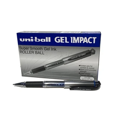 Abbildung von Uni Ball UM153S Impact Gel Tintenroller 1,0 mm Spitze 0,6 Strichbreite 12 Stück blau