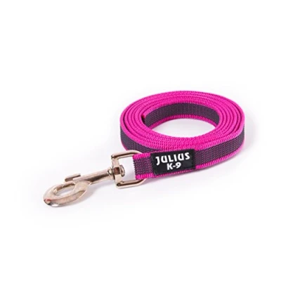 Abbildung von IDC Color &amp; Gray gumierte Leine, 20 mm x 1 m ohne Schlaufe, Pink Grau