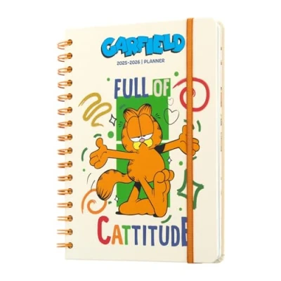 Abbildung von Grupo Erik Kalender 2026 Buchkalender Schülerkalender 2025/2026 Garfield Terminplaner Schulplaner 2025 A5 Schüler und Studierende Ringbuch Geschenk Einschulung Junge Mädchen