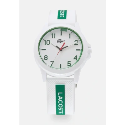 Abbildung von Lacoste White Silicone Strap LOGO Watch Unisex Uhr, Größe: One Size, Weiß/grün