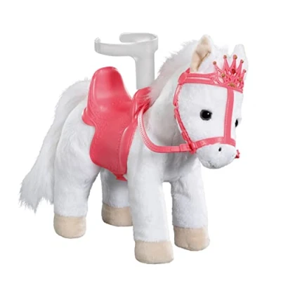 Abbildung von Baby Annabell Little Sweet Pony, Spielpferd Pony mit Sound Effekten inklusive Sattel Puppenhalterung, 36 cm groß, 705933 Zapf Creation