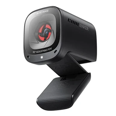 Abbildung von Anker PowerConf C200 2K USB Webcam, Webcam für Laptops, Mikrofone mit Geräuschunterdrückung und K.I, Integrierte Kameraabdeckung (Generalüberholt)
