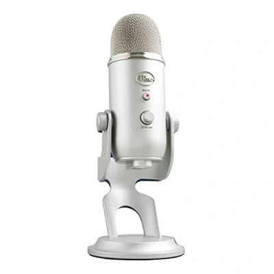 Abbildung von Blue Yeti USB Mikrofon für Aufnahmen, Streaming, Gaming, Podcasting auf PC und Mac, Laptop oder Computer, VO!CE Effekte, Verstellbarer Ständer, Plug and Play Silber