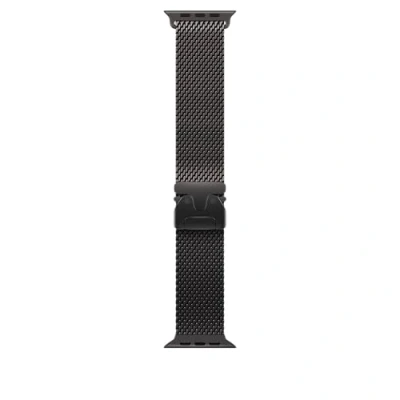 Abbildung von Apple Watch Band Milanaise Armband 49 mm Schwarz Medium