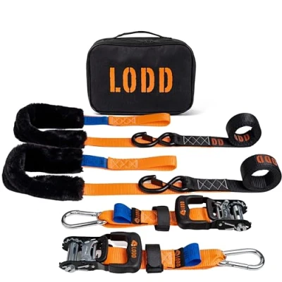 Abbildung von LODD Motorrad Spanngurte mit Hochfesten Schnallen, Fellschutz, Stahlkarabiner, Verstärkter Schnalle 1100 kg, 38mm Anhänger (Parent) (Ratsche/Karabinerhaken)