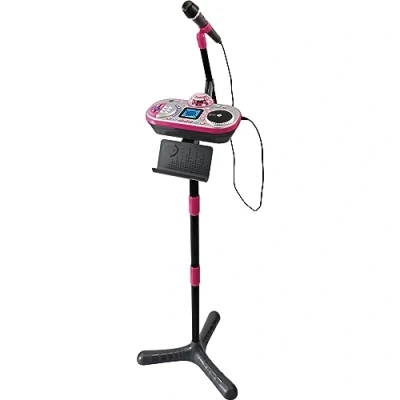 Abbildung von VTech Kidi Super Star DJ Studio pink 10 in 1 Karaokespielzeug mit Mikrofon, abnehmbarem Mischpult und vielen Effekten zum Bearbeiten der Musik Für Kinder von 6 12 Jahren
