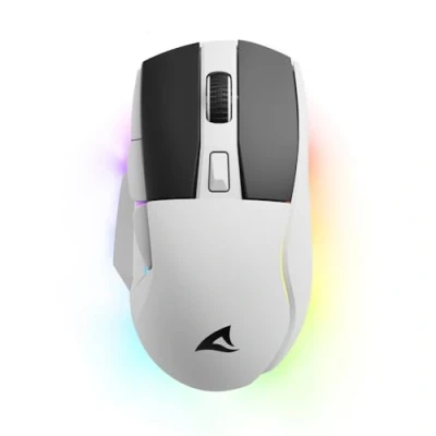 Abbildung von Sharkoon Skiller SGM50W White, Wireless Optical Gaming Maus, RGB, PBT Button