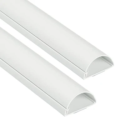Abbildung von D Line 1M5025W 2PK TV Kabelkanal, Kabelabdeckung, Kabel für wandmontierte Fernsehapparate kaschieren 2x 50mm (B) x 25mm (H) 1 Meter Längen Weiß