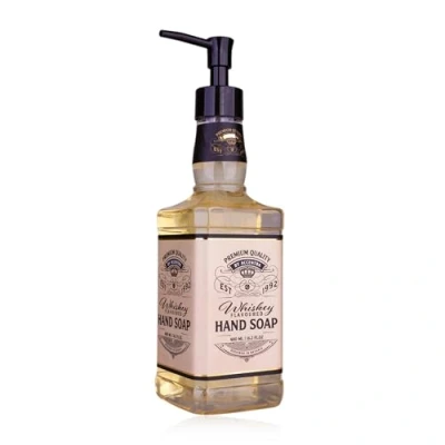 Abbildung von accentra Handseife SPECIAL BLEND in Flasche Whiskeyflasche Optik, 480ml im Pumpspender, Flüssigseife, Whiskey Duft nachfüllbar, 1 Stück (1er Pack)