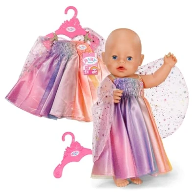 Abbildung von BABY born Regenbogenkleid, Puppenkleid mit Flügeln und Glitzer für 43cm Puppen, 836132 Zapf Creation