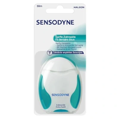 Abbildung von Sensodyne Zahnseide extra sanft, mit Minzgeschmack und Fluorid, 1x50m