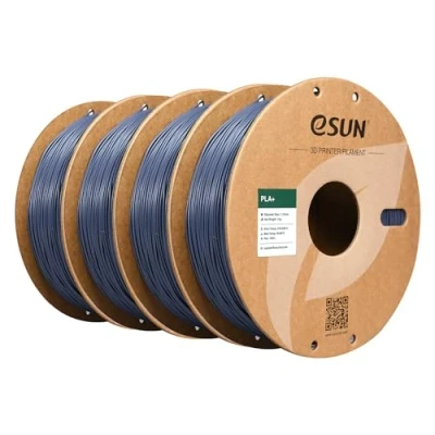 Abbildung von eSUN PLA+ Filament 1.75mm, 3D Drucker PLA Plus, Maßgenauigkeit +/ 0.03mm, 1KG pro Spule, 4 Spulen Druck für Drucker, Grau