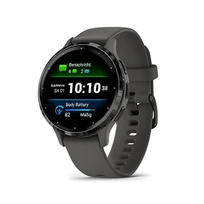 Abbildung von Garmin Venu 3S renewed GPS Fitness Smartwatch mit Bluetooth Telefonie und Sprachassistenz, Ultrascharfes 1,3 Zoll/ 1,1 Zoll AMOLED Touchdisplay, Fitnessfunktionen, Music (Generalüberholt)