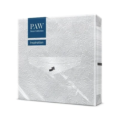 Abbildung von PAW Servietten 3 lagig (33 x 33 cm) I 20 Stück Perfekt für Geburtstage, Partys, Hochzeiten, Kommunion und Feiern Papierservietten Bunt Besondere Anlässe, Ornamente, Silber Inspiration