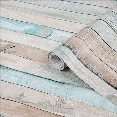 Abbildung von d c fix Möbel Klebefolie Rio Ocean Holz Optik braun blau 67,5 cm x 2 m Möbelfolie selbstklebend Deko Folie für Tisch Schrank Bad Küche Schrankfolie Holzfolie wasserfest Kinder Zimmer modern