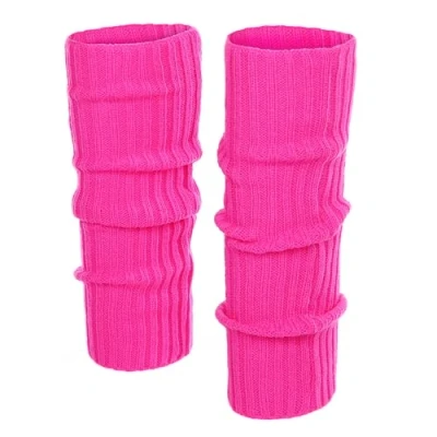 Abbildung von KarneLux Sexy Beinstulpen Neon Strümpfe für 80er 90er Jahre Kostüme zu Motto Partys, Fasching, Karneval oder zum Tanzen Damen Einheitsgröße (Neon Pink)