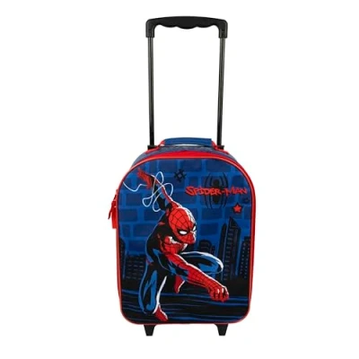 Abbildung von Undercover Spider Man Kinder Trolley geräumiges Hauptfach idealer Reisebegleiter verstellbare und fixierbare Teleskopstange