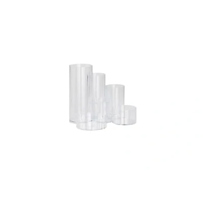Abbildung von MAUL Stifteköcher MAULtubo Ø15x12,5 cm Stiftehalter mit 6 Köchern Schreibtisch Organizer für Stifte, Kugelschreiber, Pinsel und Schere Stilvoller Büro Organizer, Zubehör Glasklar