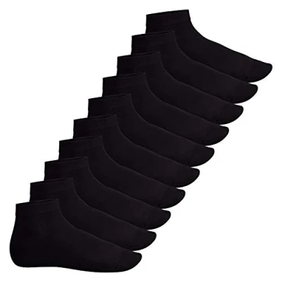 Abbildung von Footstar Herren &amp; Damen Kurzschaft Socken (10 Paar) Sneak it! Schwarz 39 42