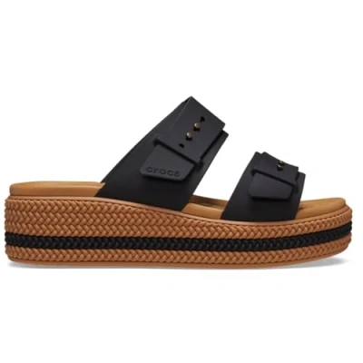 Abbildung von Crocs Damen Brooklyn Woven Buckle Sandal, Schwarz, 39/40 EU